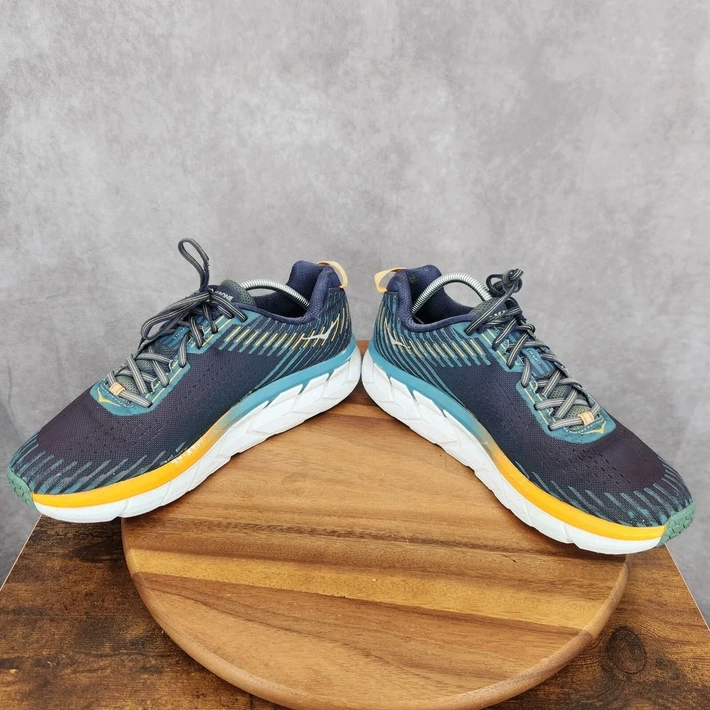Hoka One One Clifton‎ 5 Running Shoes Mens 11.5 Blue Sneakers 1093755 BISB